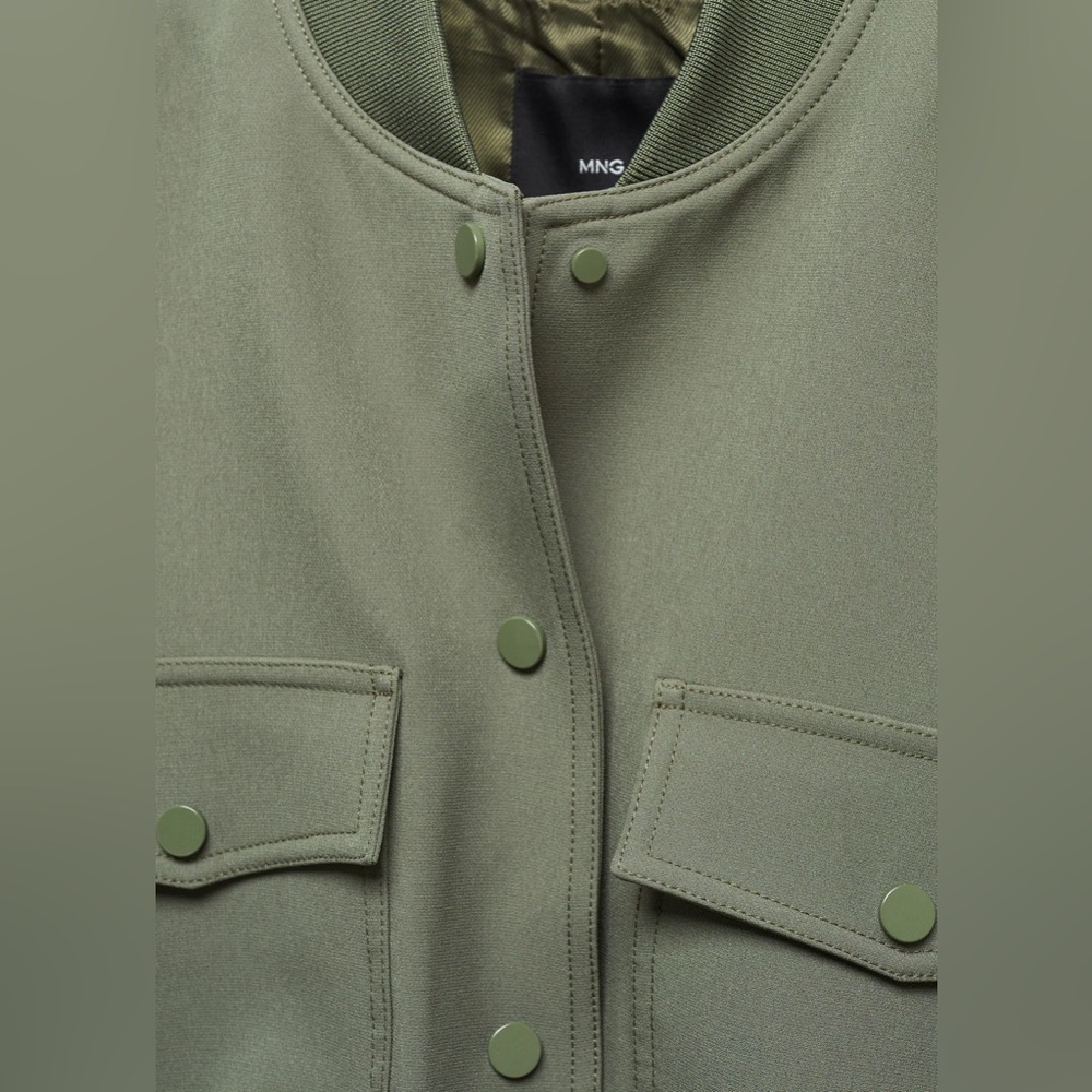 NWT - Mango - Bomber jacket with shoulder pads - Picture 9 of 12